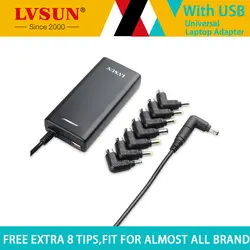 Lvsun 90 Вт 12-24 В slim ac Мощность Универсальный Адаптеры питания для ноутбука/Планшеты Зарядное устройство/Адаптеры питания с ЖК-дисплей и