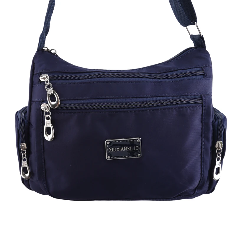 Женские Модные Водонепроницаемый Crossbody вместительная сумка для женщин Курьерские сумки большой Ёмкость Сумка многофункциональная сумка унисекс - Цвет: Dark Blue