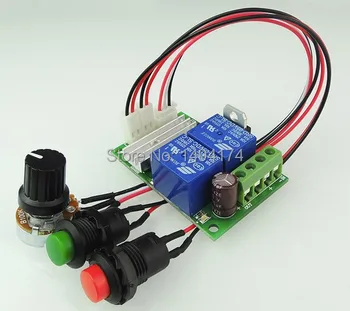 

WQScosea Q8S-137 DC 6V-24V 3A PWM Motor Speed Controller Reversing Adjustable Speed Control Switch Motor Button 6V 10V 12V 24V