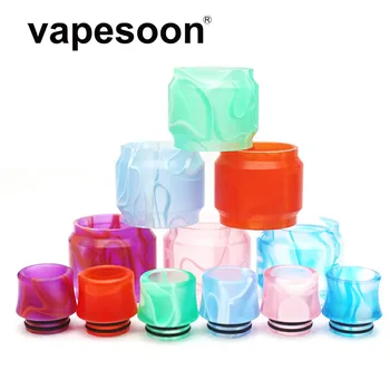 

Newest Authentic VapeSoon Colorful Acrylic Tank With 810 Acrylic Drip Tip Suit For TFV12 Prince Tank Atomizer 1sets 6 Colors