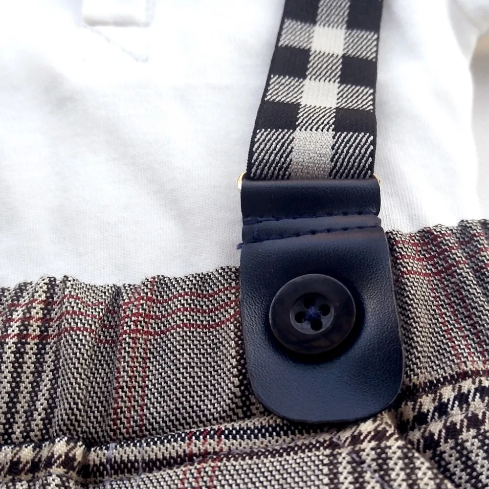 Одежда для мальчиков комплект из 4 предметов одежды хлопковый комбинезон белого