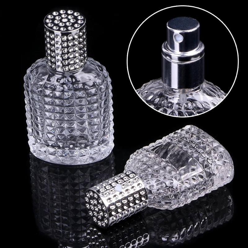 

New Style Pineapple Portable Glass Perfume Bottle With Spray Empty With Atomizer
