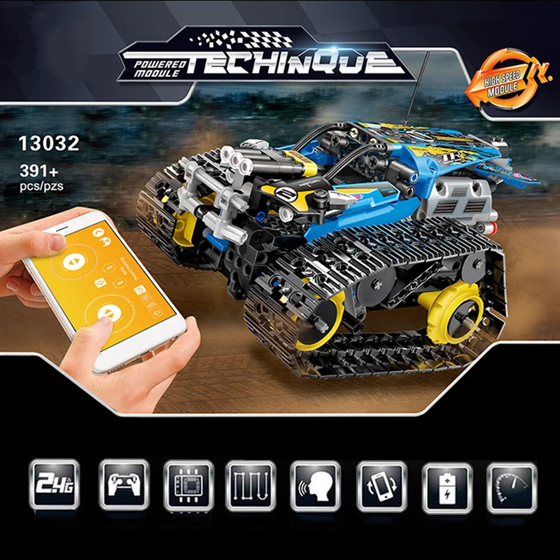 discounted App Interactive Toy Car Programming Toys Engineer Granular Building Blocks Tracked Control Off-road