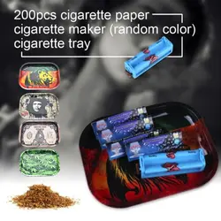Квадратная дымовая пластина креативная Полезная табак 18 см * 14 см жестяная Подставка для хранения сигарет держатель ролик приспособление