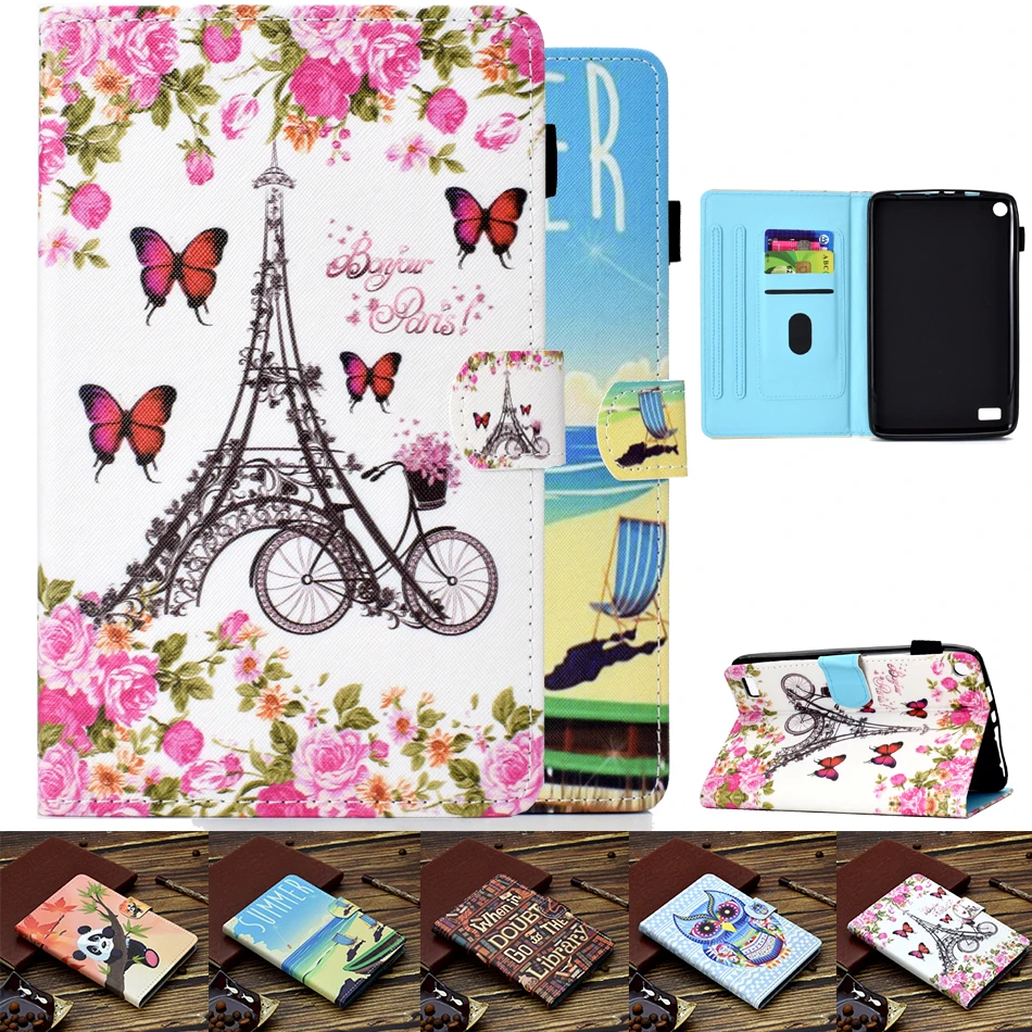 

For Amazon Kindle Fire HD 7 2017 Cover Folding Folio original Cartoon card holder coque Kindle HD7 2015 7inch Tablet Case Stand