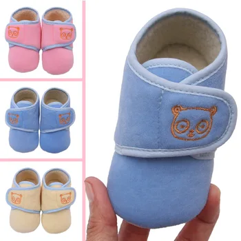 

Baby Shoes Autumn and Winter 0-1-year-old Soft Sole Walking Shoes Lamb Flannel Warm Cotton Shoes Baby Shoes