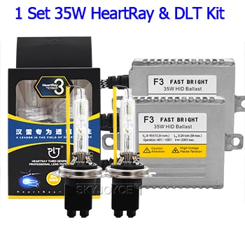 1 Set 35W xenon Kit SKYJOYCE 35 Вт комплект автомобильных фар ксенон H1 4500K H7 5500K H11 6500K HB3 HB4 D2H HeartRay HID лампы DLT F3 Быстрый Яркий балласт комплект - Испускаемый цвет: 1 Set 35W xenon Kit