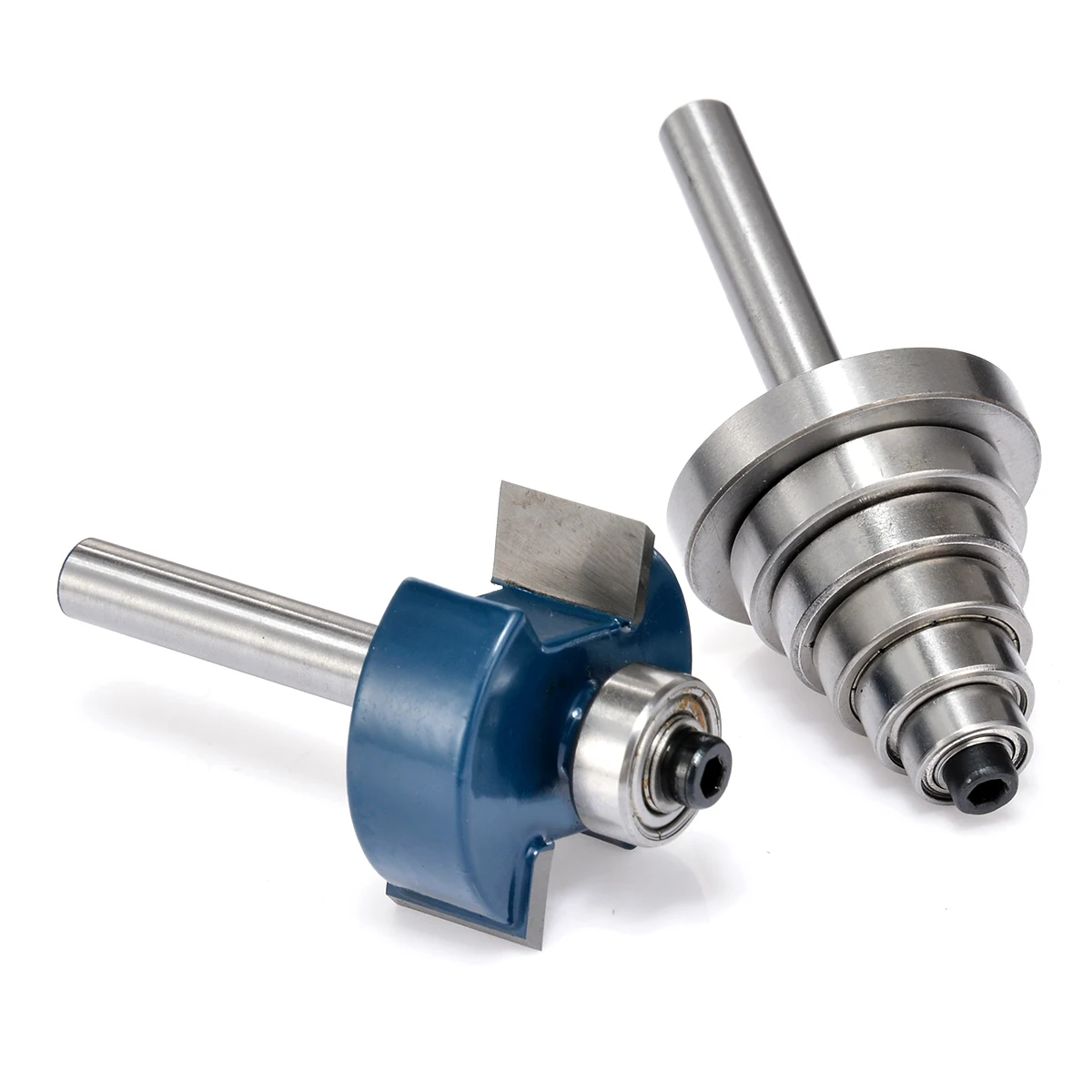 

2pcs/Set Cemented Carbide Rabbet Router Bite + 1/4" 6 Bearing Shank Tool For Woodworking Tool