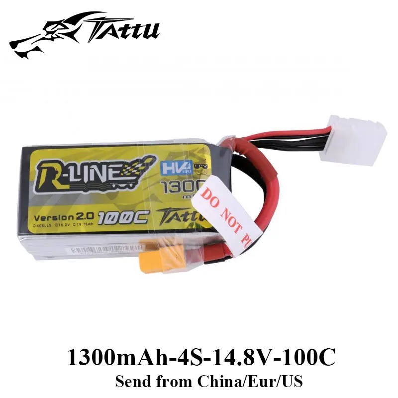 

Tattu RLine Version 2.0 1300mAh 100C 4S 15.2V Lipo Battery XT60 Plug Racing FPV Drone Quadcopter Helicopter Racer New Edition