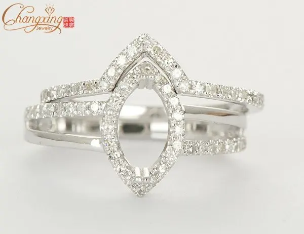 9x5mm Marquise Cut solid 14k gold natural diamond engagement ring & wedding ring