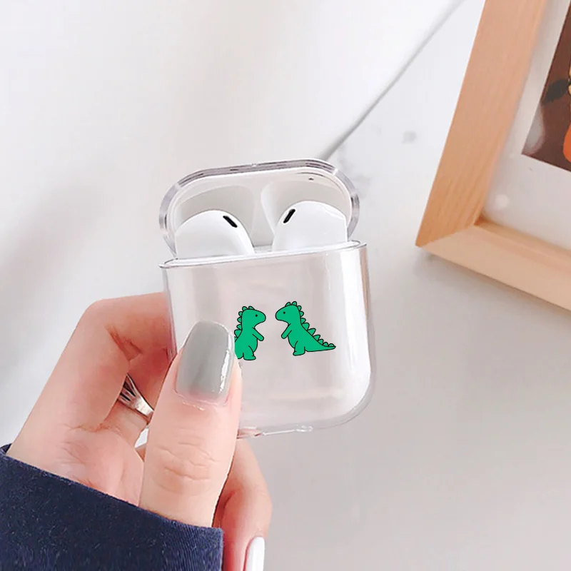 Прозрачный Роскошный мягкий силиконовый чехол для наушников s Airpods 1/2 с милым