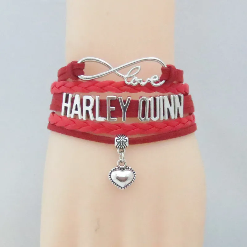 fashion harley quinn bracelets infinity harley quinn bracelet heart