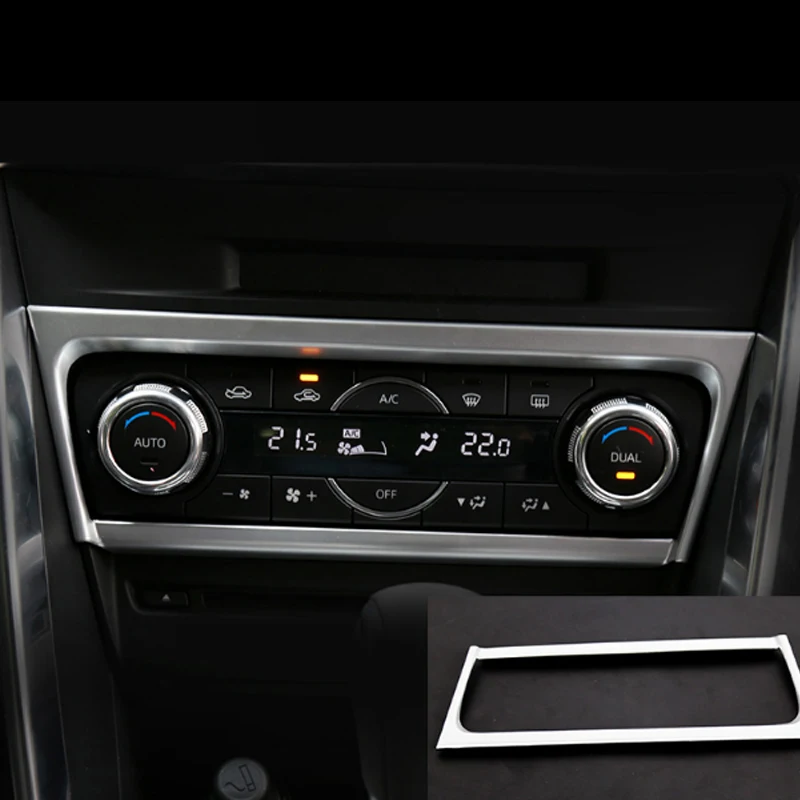 

ABS Chrome For MAZDA 3 AXELA AC control switch panel button cover Trim Garnish Bezel Car Styling Auto Accessories Sticker 1 pcs