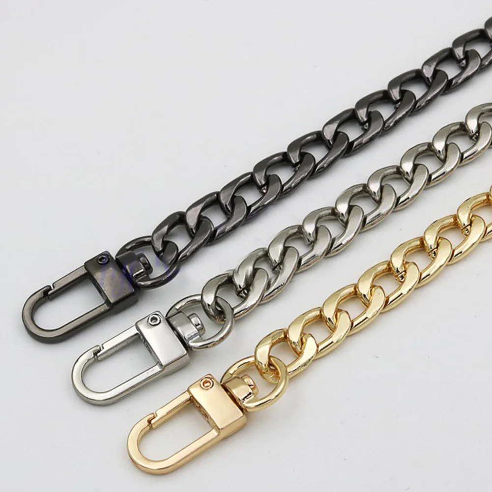 Color : Gold, Size : 100cm DIAOD DIY Gold/Silver/Gun Black Bag Strap Replacement Purse Chain Shoulder Bag Straps Small Handbags Purses Handle Chain 120cm/100cm
