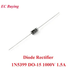 1N5399 DO-15 1000V 1.5A усилитель диода выпрямителя силиконовый мостик выпрямитель