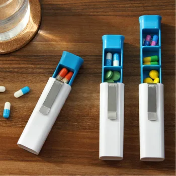

Medical Kit Portable Three Grid Medicine Box Storage Boxes 1 PC Storage Holder Travel Accessories Plastic