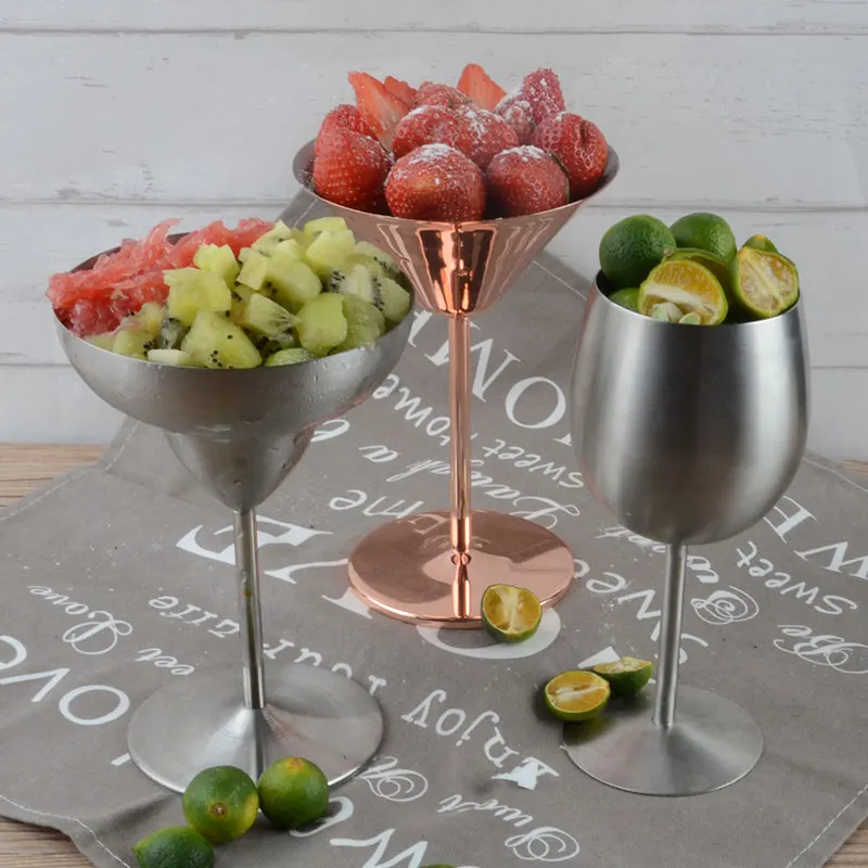 Martini Glasses Wine Cup Cocktail Cups Goblet Bar Tool Stainless Steel Mugs Wedding Party Drinking Ware Drop Shipping | Дом и сад