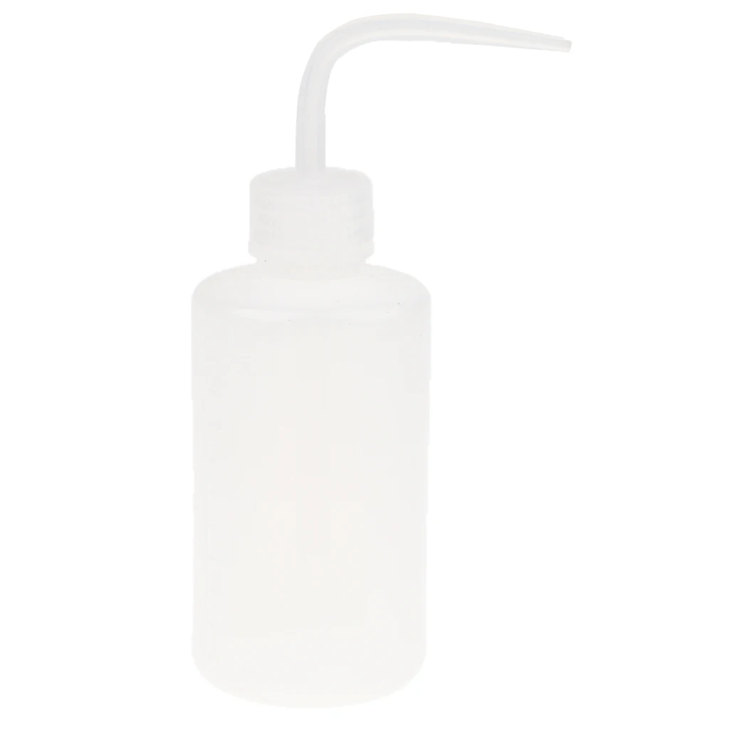 250mL Plastic Wash Bottle Squeeze Dispensing Bottles with Narrow Mouth Stem for Tattoo LAB Labware Supplies