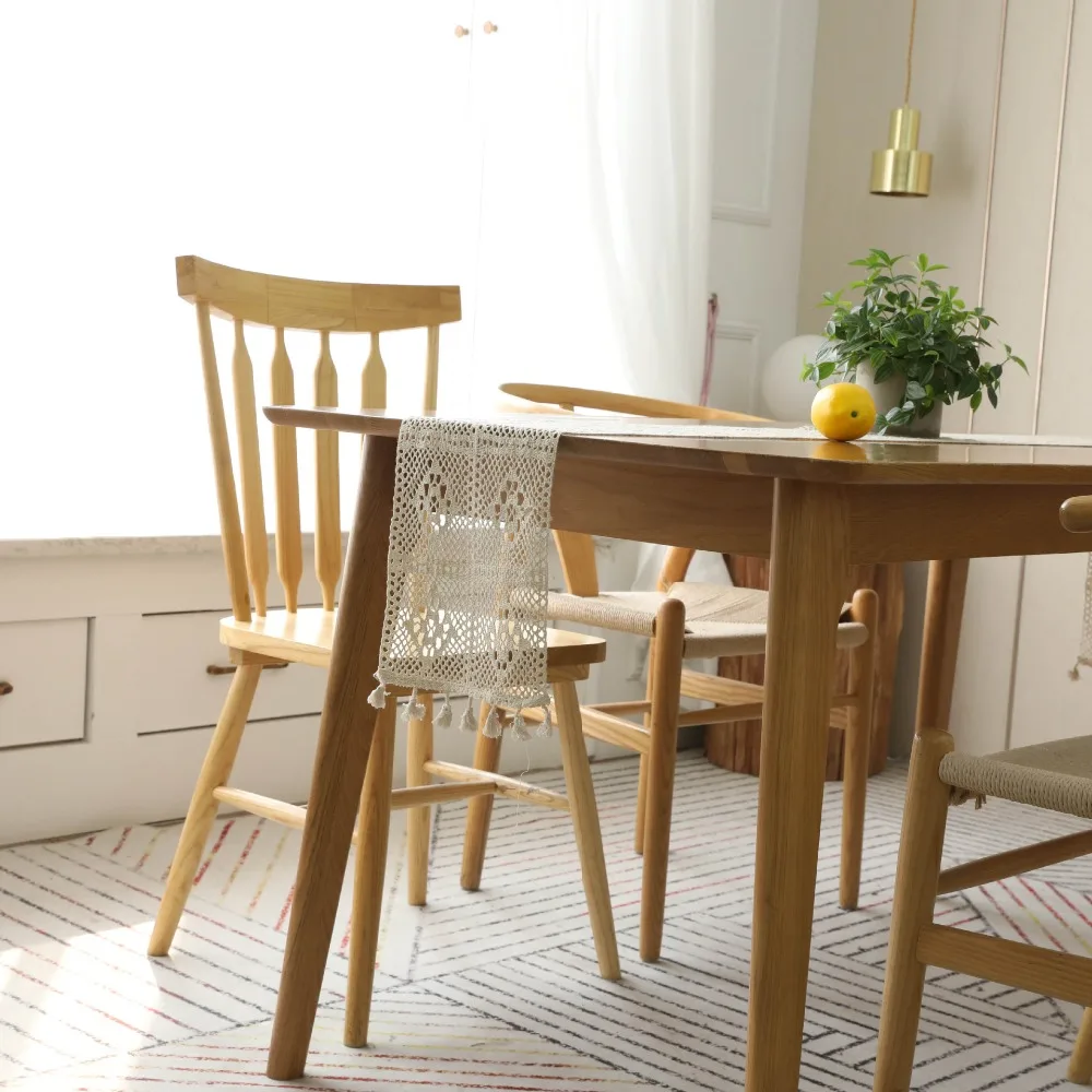 romantic European antique royal tassel lace table runner for wedding ceremony decoration Christmas holiday party