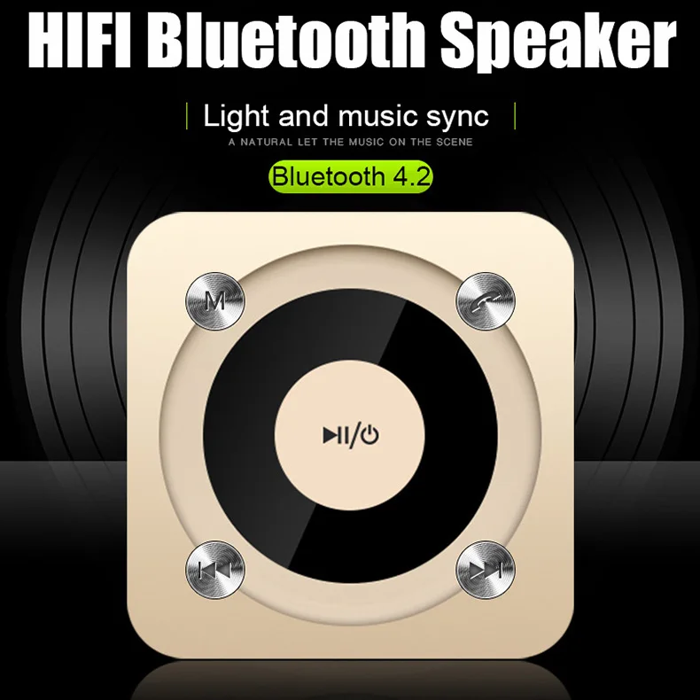 Портативный Bluetooth динамик Колонка сабвуфер звуковой ящик светодиодный светильник с микрофоном TF карта беспроводной динамик для iPhone Xiao Mi 12000882