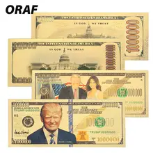 Billetes chapados en oro de 24K, regalos de dinero falso chapados en oro antiguo de alta calidad, 1 mil millones de dólares