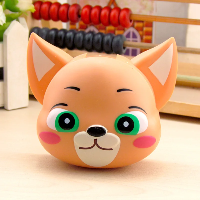 

LIUSVENTINA Lover Gift cute Rabbit Judy Fox Nick contact lens case for lenses container with mirror box for Color lenses