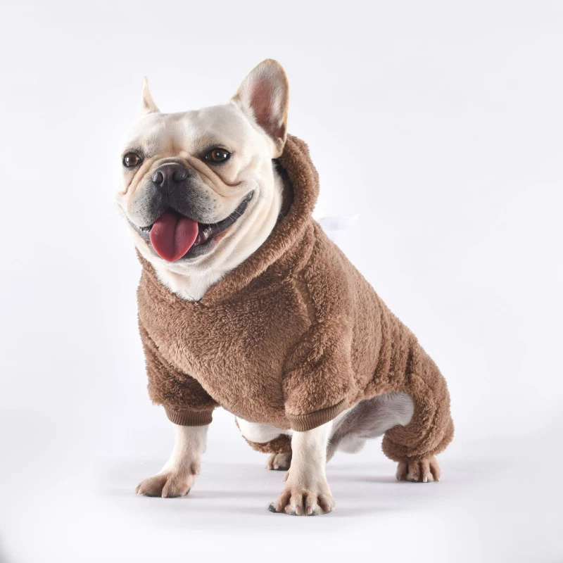 Одежда с Мопсом, зимняя французская одежда для бульдога, теплая Пижама для собак, одежда для сна, комбинезон, пудель, шнауцер, костюм для домашних животных, Прямая поставка