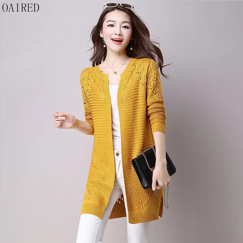 

Spring And Autumn Sweaters Women Clothing New 2019 Sweater Women Jacket Long Slim Coat Female Outerwear Black Red OAIRED