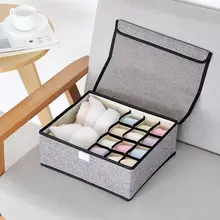 13 Grid Underwear Bra Organizer Storage Box Non-Woven Fabric Folding Case For Bra Socks Underwear Organizer For Storage
