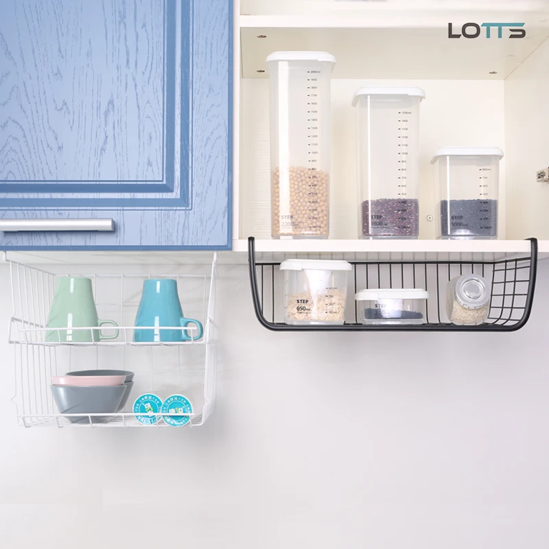 Hanging Basket Shelf Under Kitchen Cabinet Dormitory Desk Layered Arrangement Hanger Wardrobe | Дом и сад