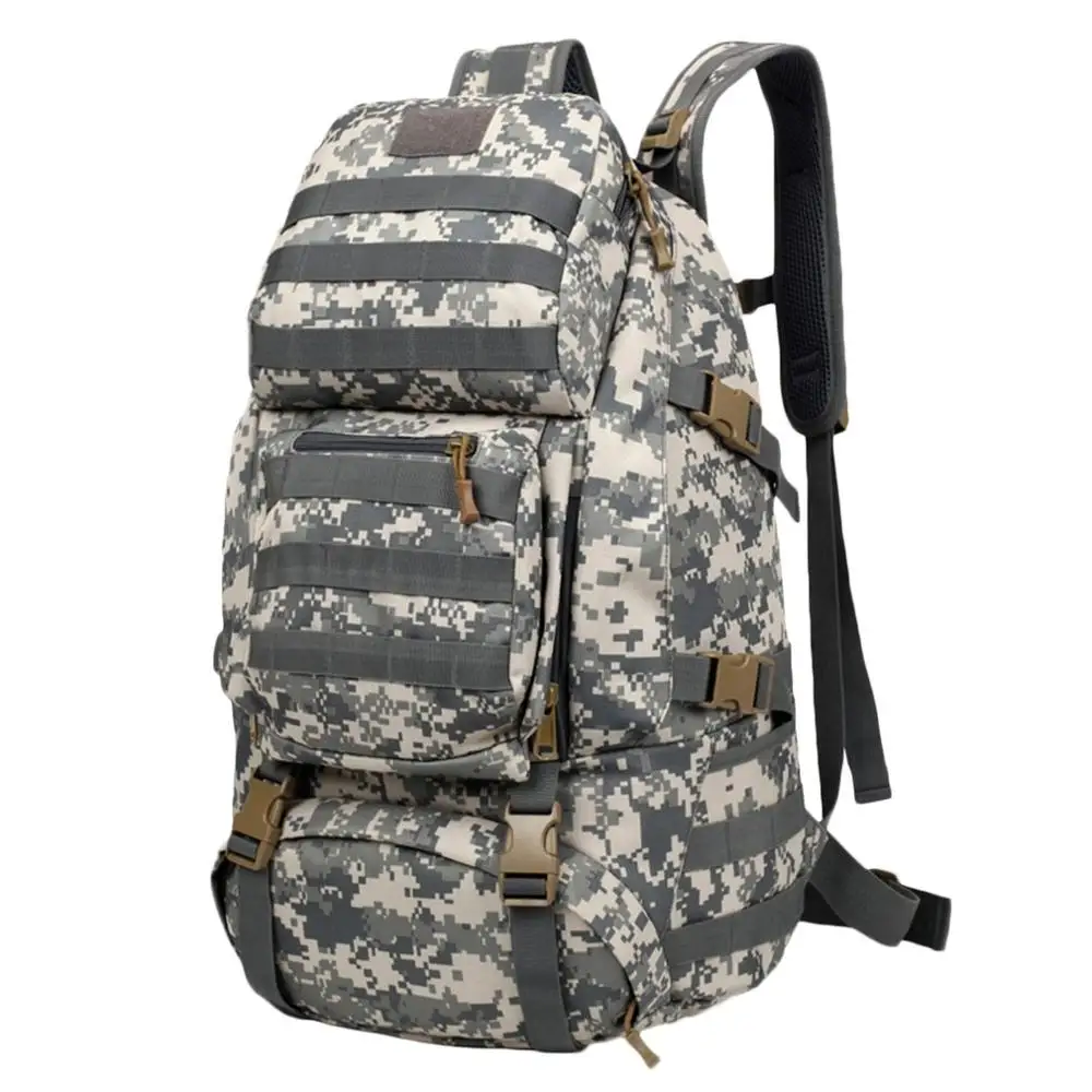 55L большая емкость спортивная сумка задний пакет сумка для активного отдыха и походов водонепроницаемый спортивный рюкзак для путешествий Армейский Камуфляж - Цвет: 3