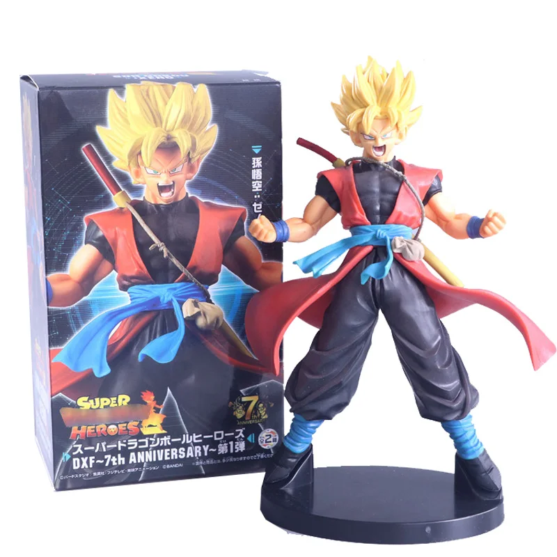 

22cm Original Banpresto ZENO Son Gokou DXF 7th anniversary goku figure super DRAGON BALL heroes toy model