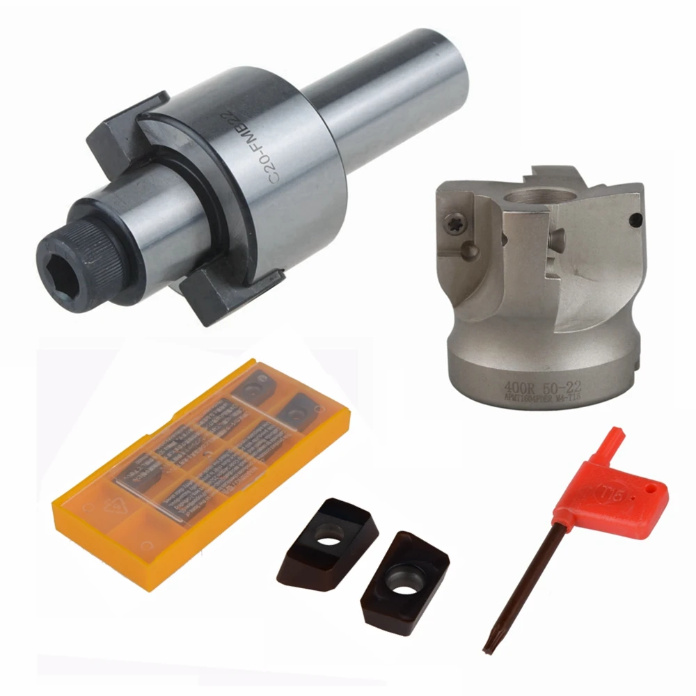 

C20-FMB22 Holder Face Mill Cutter 400R-50-22 With 10Pcs APMT1604 Carbide Insert