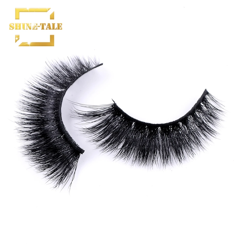 

Shine-tale Mink False Eyelashes Handmade 3D Eyelashes Natural Long 1.6cm Thick Makeup 100% Mink Hair Eyelashes Extension D101