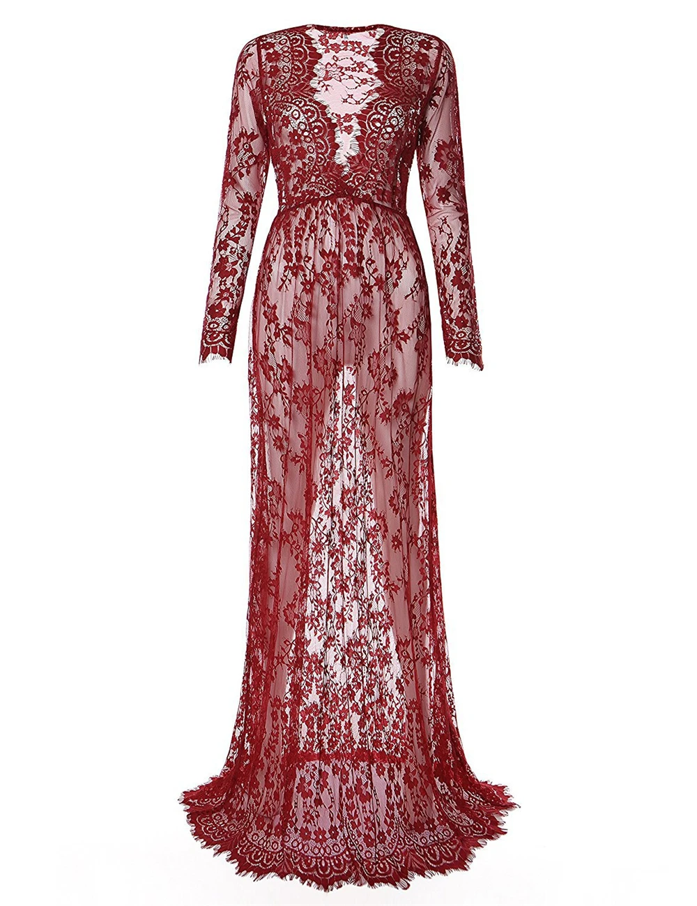 Plus Size Maternity Dresses Photography Props 2018 New Sexy Women Pregnancy Dress For Photo Shoot Lace Fancy Maxi Maternity Gown (7)