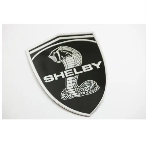 Алюминиевый сплав, логотип Ослика, змея, Шелби, змея, эмблема, окно автомобиля, тело, руль, наклейка для Ferrari Ford Mustang, логотип, наклейка - Название цвета: Коричневый