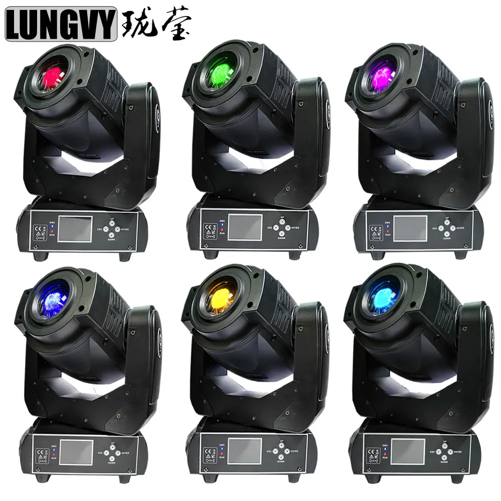 

Free Shipping 6pcs/lot Led Mini Moving Head Light 90W Led Moving Head Spot Light For Disco DJ Stage Light