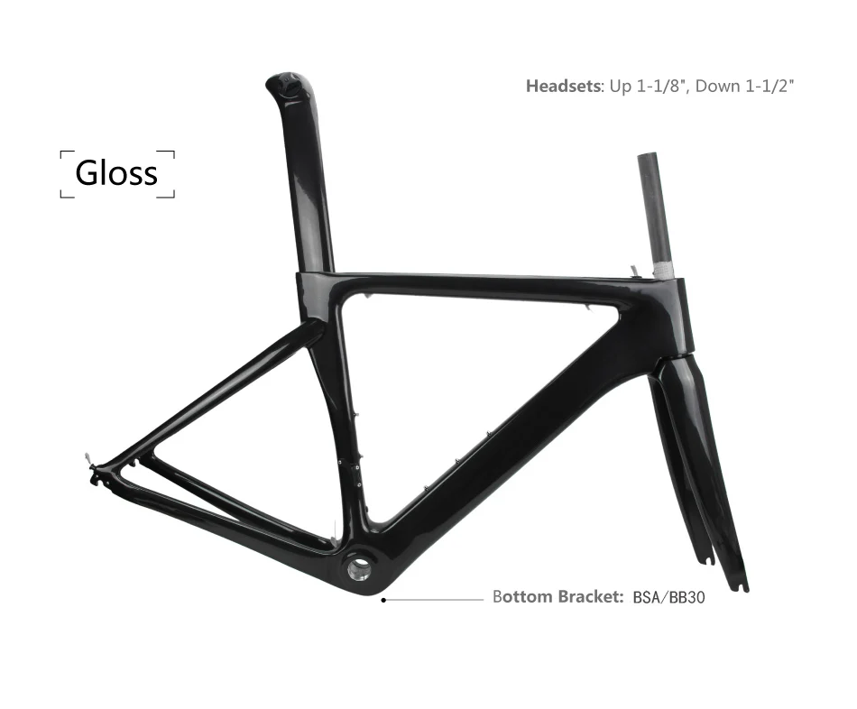 Discount T800 Carbon Road Bike Bicycle Frame Super Light Durable 700C 510/540/560mm Di2 Mechanical BSA Matte Frame+Fork+headset  SJ560 2