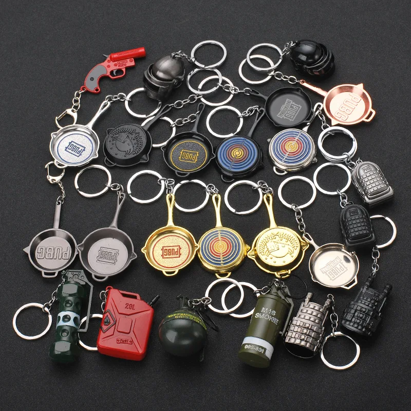 

2019 Hot Game 23 Styles PUBG CS GO Weapon Keychains AK47 Gun Model 98K Sniper Rifle Key Chain Ring for Men Gifts Souvenirs 12CM