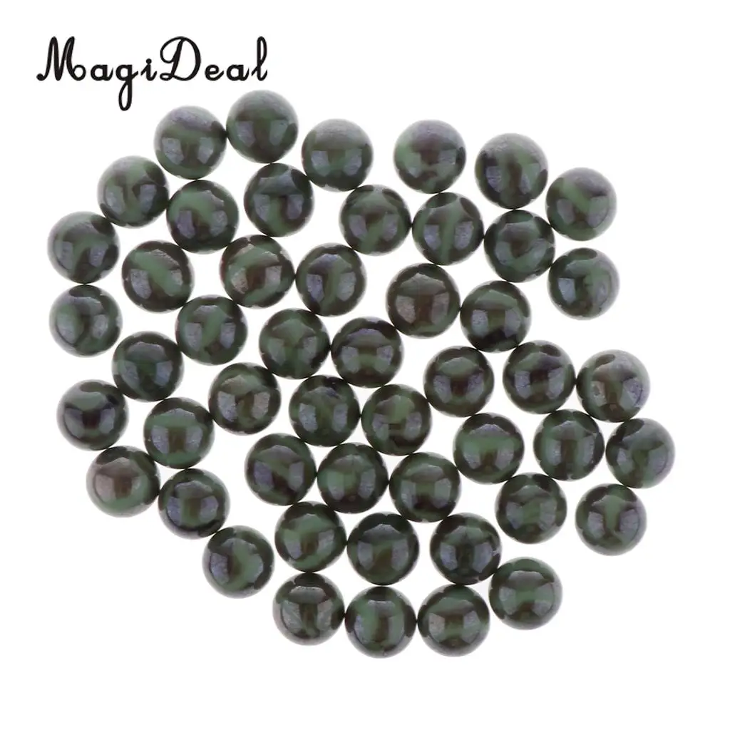 50PCS 16mm Colorful Glass Marbles, Kids Marble Run Game, Marble Solitaire Toy Accs Vase Filler & Fish Tank Home Decor - Black
