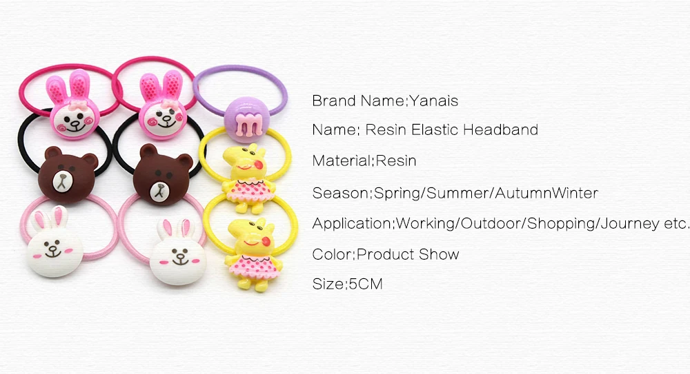Soft Mom Christmas Kids Kids 32973431170 2pcs-set Purple-New Cute Animals Rabbit Duck Style Elastic Hair Bands Resin Pig Headband For Children Baby Girls Hair Accessories