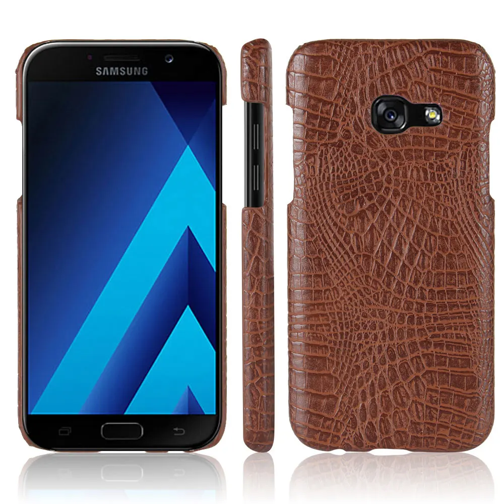 For Samsung Galaxy A3 A5 2017 Phone Case Fashion Crocodile Skin Back Cover A520 A320 cases fundas |
