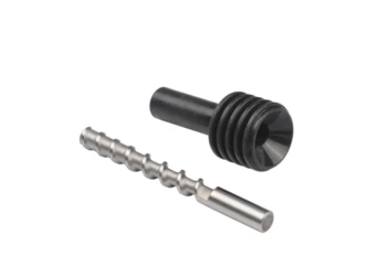 

1pcs 8mm filament feeding spiral screw and heat break holder arbor screw stem scroll threaded rod For Cloned Pellet Extruder