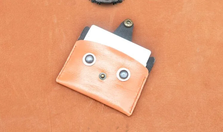 New DIY leather craft Handmade Owl coin purse sewing pattern pvc template