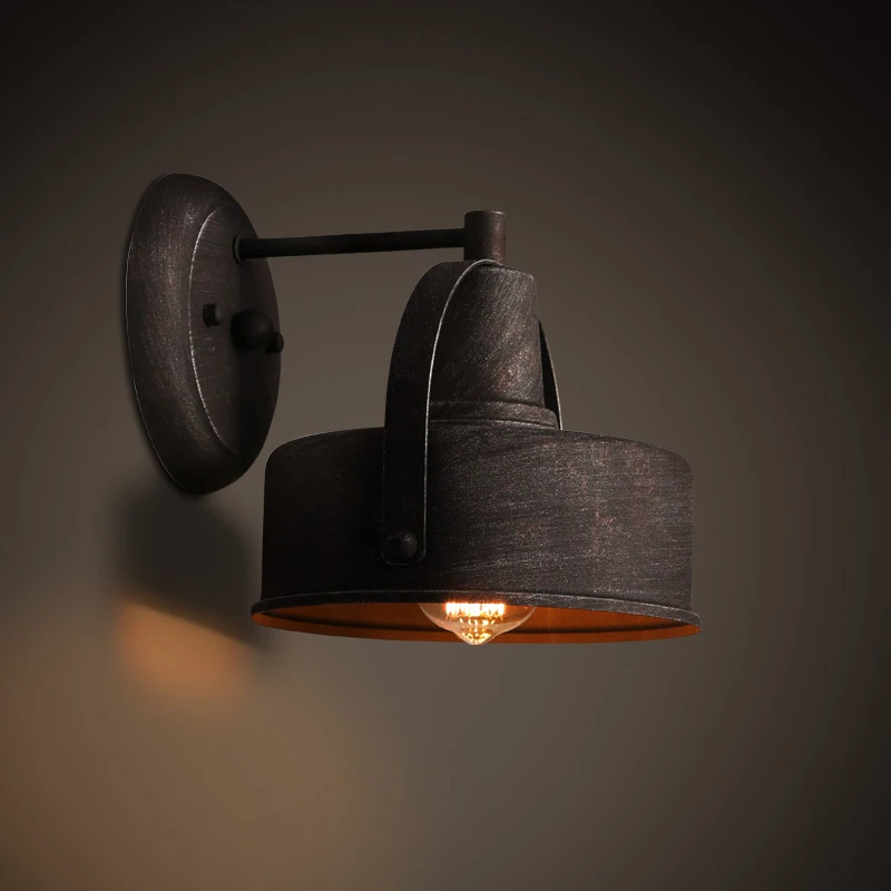 

Loft Iron Vintage Wall Light Fixtures Industrial Edison Bulb Wall Sconce Retro Stair Bedside Wall Lamp Indoor Lighting WL290
