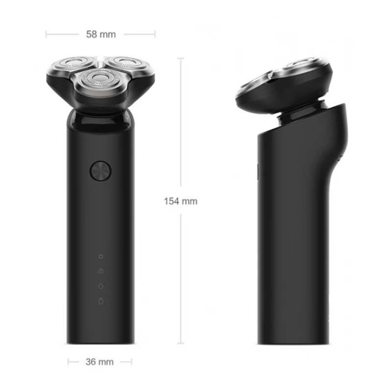 Оригинальный Xiaomi Mijia Электрический Sha ver бритва 360 Плавающая 3 головки основное Sub