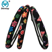 2 цвета милые чехлы на руль для девочек цветы Битлз бабочка мультфильм диам 38 см персонализированные чехлы на руль автомобиля