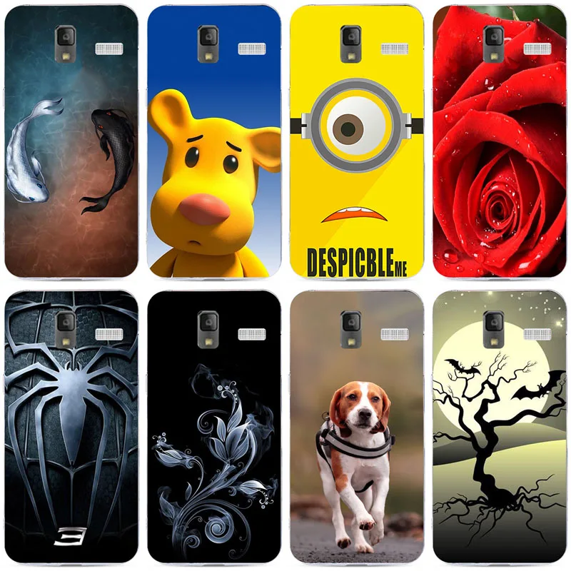 

For Lenovo S580 Case Soft Silicone Back Cover Cases for Lenovo S580 Painting TPU Coque Floral dog Cat Cases Patterned Shell Skin