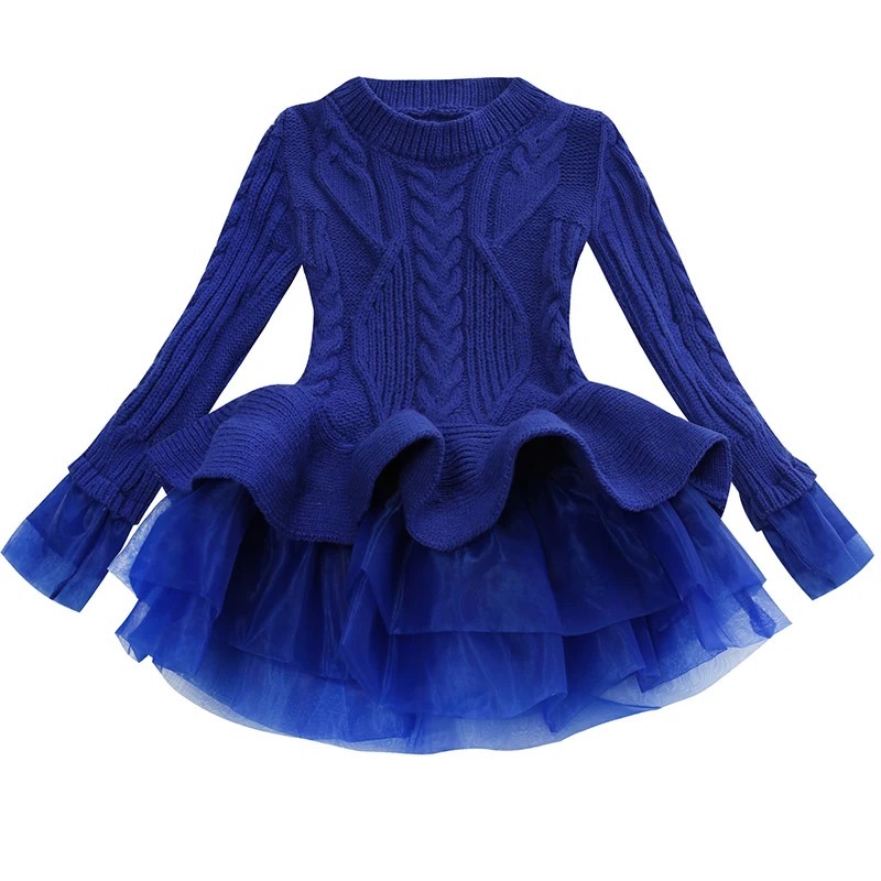 Платье для маленьких девочек осенне-зимнее платье с длинными рукавами для девочек Детские платья для девочек, костюм Одежда для детей 3, 4, 5, 6, 7, 8 лет