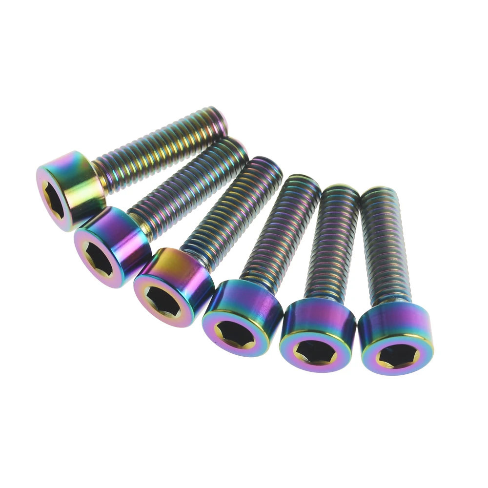 Titanium Ti Bolt Bolts Screws M5 x 18mm 3 colors gold/ti/rainbow 6pcs